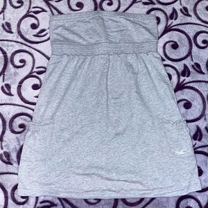 M Hollister Swim Dress Mini Dress Strapless Grey